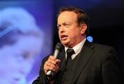 13 November 2010; MC Marty Morrissey speaking during the O'Neills TG4 Ladies Football All-Star Awards 2010, Citywest Hotel, Saggart, Co. Dublin. Picture credit: Brendan Moran / SPORTSFILE