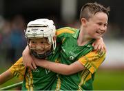 21 August 2016; Toomevara, Co. Tipperary, players celebrate their victory during a Boys U11 Hurling match against Shinrone & Coolderry, Co. Offaly, at Weekend 2 of the Community Games National Festival at Athlone I.T in Athlone, Co Westmeath. Photo by Seb Daly/Sportsfile