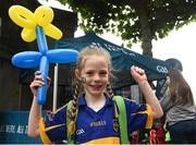 21 August 2016; Tipperary supporter Lucy McNamara, age 7, from Nenagh, before the start of the GAA Football All-Ireland Senior Championship Semi-Final game between Mayo and Tipperary at Croke Park in Dublin. Photo by David Maher/Sportsfile