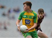 21 August 2016; Niall O'Donnell of Donegal in action against Seán Milkerrin of Galway during the Electric Ireland GAA Football All-Ireland Minor Championship Semi-Final game between Donegal and Galway at Croke Park in Dublin. Photo by Eóin Noonan/Sportsfile