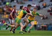 21 August 2016; Cein D'Arcy of Galway in action against Seaghan Ferry, left, and JD Boyle of Donegal during the Electric Ireland GAA Football All-Ireland Minor Championship Semi-Final game between Donegal and Galway at Croke Park in Dublin. Photo by Ray McManus/Sportsfile