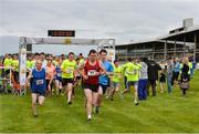 21 August 2016; Participants at the start of the 10km race at The Jog For Jockeys in aid of Irish Injured Jockeys. Over 400 runners took part in the annual Jog For Jockeys 5km and 10km charity runs in aid of Irish Injured Jockeys at the Curragh Racecourse in Kildare today. Photo by Piaras Ó Mídheach/Sportsfile