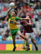 21 August 2016; Mark Curran of Donegal in action against Desmond Conneely of Galway during the Electric Ireland GAA Football All-Ireland Minor Championship Semi-Final game between Donegal and Galway at Croke Park in Dublin. Photo by Eóin Noonan/Sportsfile
