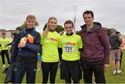 21 August 2016; Jockeys, from left, Adrian Heskin, Áine O'Connor, Jonathan Burke and Patrick Mullins at The Jog For Jockeys in aid of Irish Injured Jockeys. Over 400 runners took part in the annual Jog For Jockeys 5km and 10km charity runs in aid of Irish Injured Jockeys at the Curragh Racecourse in Kildare today. Photo by Piaras Ó Mídheach/Sportsfile