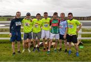 21 August 2016; Jockeys, from left, Billy Lee, Ronan Whelan, Shane Foley, Derek McCormack, Conor Hoban, Michael Hussey and Gary Halpin at The Jog For Jockeys in aid of Irish Injured Jockeys. Over 400 runners took part in the annual Jog For Jockeys 5km and 10km charity runs in aid of Irish Injured Jockeys at the Curragh Racecourse in Kildare today. Photo by Piaras Ó Mídheach/Sportsfile