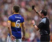 21 August 2016; Referee David Coldrick shows the black card to Robbie Kiely of Tipperary during the GAA Football All-Ireland Senior Championship Semi-Final game between Mayo and Tipperary at Croke Park in Dublin. Photo by David Maher/Sportsfile
