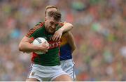 21 August 2016; Aidan O'Shea of Mayo in action against Brian Fox of Tipperary during the GAA Football All-Ireland Senior Championship Semi-Final game between Mayo and Tipperary at Croke Park in Dublin. Photo by Eóin Noonan/Sportsfile