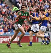 21 August 2016; Jason Doherty of Mayo celebrates after scoring his side's first goal during the GAA Football All-Ireland Senior Championship Semi-Final game between Mayo and Tipperary at Croke Park in Dublin. Photo by David Maher/Sportsfile