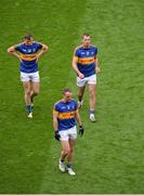 21 August 2016; Tipperary players, from left, Conor Sweeney, Peter Acheson and Alan Moloney leave the field at half-time during the GAA Football All-Ireland Senior Championship Semi-Final game between Mayo and Tipperary at Croke Park in Dublin. Photo by Piaras Ó Mídheach/Sportsfile