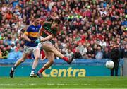 21 August 2016; Conor O'Shea of Mayo shoots to score his side's second goal during the GAA Football All-Ireland Senior Championship Semi-Final game between Mayo and Tipperary at Croke Park in Dublin. Photo by Ray McManus/Sportsfile