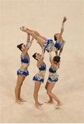 21 August 2016; The Italy team competing during the Rhythmic Gymnastics Group All-Around Final in the Rio Olympic Arena during the 2016 Rio Summer Olympic Games in Rio de Janeiro, Brazil. Photo by Ramsey Cardy/Sportsfile