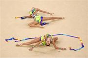21 August 2016; The Japan team competing during the Rhythmic Gymnastics Group All-Around Final in the Rio Olympic Arena during the 2016 Rio Summer Olympic Games in Rio de Janeiro, Brazil. Photo by Ramsey Cardy/Sportsfile
