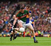 21 August 2016; Evan Regan of Mayo in action against Shane O'Callaghan of Tipperary during the GAA Football All-Ireland Senior Championship Semi-Final game between Tipperary and Mayo at Croke Park in Dublin. Photo by Ray McManus/Sportsfile