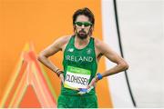 21 August 2016; Mick Clohisey of Ireland after finishing in 103rd place in the Men's Marathon at Sambódromo, Maracanã, during the 2016 Rio Summer Olympic Games in Rio de Janeiro, Brazil. Photo by Brendan Moran/Sportsfile