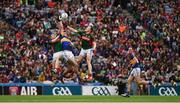 21 August 2016; Michael Quinlivan of Tipperary in action against Patrick Durcan, left, and Donal Vaughan of Mayo during the GAA Football All-Ireland Senior Championship Semi-Final game between Tipperary and Mayo at Croke Park in Dublin. Photo by Ray McManus/Sportsfile