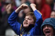21 August 2016; A Tipperary supporter cheers on his team during the GAA Football All-Ireland Senior Championship Semi-Final game between Mayo and Tipperary at Croke Park in Dublin. Photo by David Maher/Sportsfile