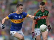 21 August 2016; Diarmuid O'Connor of Mayo in action against Alan Campbell of Tipperary during the GAA Football All-Ireland Senior Championship Semi-Final game between Mayo and Tipperary at Croke Park in Dublin. Photo by Eóin Noonan/Sportsfile