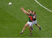 21 August 2016; Aidan O’Shea of Mayo in action against Brian Fox of Tipperary during the GAA Football All-Ireland Senior Championship Semi-Final game between Mayo and Tipperary at Croke Park in Dublin. Photo by Piaras Ó Mídheach/Sportsfile