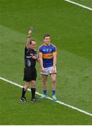 21 August 2016; Referee David Coldrick shows the black card to Robbie Kiely of Tipperary during the GAA Football All-Ireland Senior Championship Semi-Final game between Mayo and Tipperary at Croke Park in Dublin. Photo by Piaras Ó Mídheach/Sportsfile