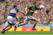 21 August 2016; Keith Higgins of Mayo in action against Brian Fox of Tipperary during the GAA Football All-Ireland Senior Championship Semi-Final game between Mayo and Tipperary at Croke Park in Dublin. Photo by Eóin Noonan/Sportsfile