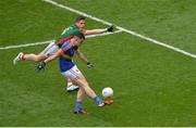 21 August 2016; Michael Quinlivan of Tipperary in action against Lee Keegan of Mayo during the GAA Football All-Ireland Senior Championship Semi-Final game between Mayo and Tipperary at Croke Park in Dublin. Photo by Piaras Ó Mídheach/Sportsfile