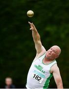 21 August 2016; John Campbell of West Limerick AC, Co Limerick, competing in the 35-49  Mens Shot Put event during the GloHealth National Master Track & Field Championship 2016 at Tullamore Harriers Stadium in Tullamore, Co Offaly. Photo by Sam Barnes/Sportsfile