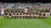 21 August 2016; The Mayo panel before the GAA Football All-Ireland Senior Championship Semi-Final game between Mayo and Tipperary at Croke Park in Dublin. Photo by Eóin Noonan/Sportsfile