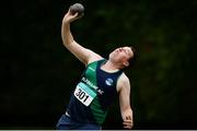 21 August 2016; Michael Halpin of Kilfinane AC, Co Limerick, competing in the 35-49  Mens Shot Put event during the GloHealth National Master Track & Field Championship 2016 at Tullamore Harriers Stadium in Tullamore, Co Offaly. Photo by Sam Barnes/Sportsfile