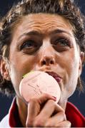 20 August 2016; Blanka Vlasic of Croatia with her bronze medal following the Women's High Jump in the Olympic Stadium during the 2016 Rio Summer Olympic Games in Rio de Janeiro, Brazil. Photo by Ramsey Cardy/Sportsfile