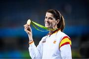 20 August 2016; Ruth Beitia of Spain following her victory in the Women's High Jump Final in the Olympic Stadium during the 2016 Rio Summer Olympic Games in Rio de Janeiro, Brazil. Photo by Ramsey Cardy/Sportsfile