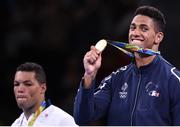 21 August 2016; Tony Yoka of France after being presented with his Men's Boxing Super Heavyweight gold medal at Riocentro Pavillion 6 Arena during the 2016 Rio Summer Olympic Games in Rio de Janeiro, Brazil. Photo by Stephen McCarthy/Sportsfile