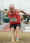 21 August 2016; Stephen Lappin of Dooneen AC, Co Kerry, competing in the 40+ Mens Long Jump event during the GloHealth National Master Track & Field Championship 2016 at Tullamore Harriers Stadium in Tullamore, Co Offaly. Photo by Sam Barnes/Sportsfile