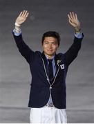 21 August 2016; Newly elected member of the IOC athlete's commission Ryu Seung-min of South Korea during the closing ceremony of the 2016 Rio Summer Olympic Games at the Maracanã Stadium in Rio de Janeiro, Brazil. Photo by Brendan Moran/Sportsfile