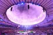 21 August 2016; Fireworks explode during the closing ceremony of the 2016 Rio Summer Olympic Games at the Maracanã Stadium in Rio de Janeiro, Brazil. Photo by Brendan Moran/Sportsfile