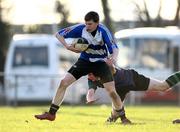 15 November 2010; James Kinsella, Good Counsel, is tackled by David Norse, East Glendalough. Duff Cup 2nd Round, East Glendalough v Good Counsel, Gorey RFC, Co. Wexford. Picture credit: Ken Sutton / SPORTSFILE