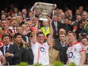 19 September 2010; Donncha O'Connor, Cork, lifts the Sam Maguire. GAA Football All-Ireland Senior Championship Final, Down v Cork, Croke Park, Dublin. Picture credit: Dáire Brennan / SPORTSFILE