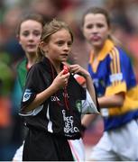 21 August 2016; Referee Cathal Mac Maoláin, Scoil Chulan, Bray, Wicklow, during the INTO Cumann na mBunscol GAA Respect Exhibition Go GamesGAA Football All-Ireland Senior Championship Semi-Final game between Tipperary and Mayo at Croke Park in Dublin. Photo by David Maher/Sportsfile