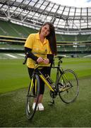 22 August 2016; Pieta 100 Cycle Ambassador Paula MacSweeney, Today FM, today at the launch of the Pieta 100 cycle at the Aviva Stadium in Dublin. The cycle, which is in its 2nd year, is supported by Aviva and has extended to 10 venues for 2016. The cycle will take place on the 25th September at venues across the country and includes both a 100km and a 50km route. For more information log on to www.pieta100cycle.com #Pieta100 Photo by Piaras Ó Mídheach/Sportsfile