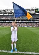 21 August 2016; eir Flagbearer Darragh Kennedy, age 9, from Thurles, Co. Tipperary, at the All-Ireland Senior Championship Semi-Final game between Mayo and Tipperary at Croke Park in Dublin. Photo by David Maher/Sportsfile