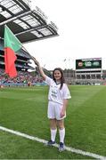 21 August 2016; eir Flagbearer Tanya Cunningham age 12, from Castlebar, Co. Mayo, at the All-Ireland Senior Championship Semi-Final game between Mayo and Tipperary at Croke Park in Dublin. Photo by David Maher/Sportsfile