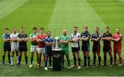 23 August 2016; Players, from left, LLoyd Williams of Cardiff Blues, Tommy Bowe of Ulster, Dan Lydiate of Ospreys, Alessandro Zanni of Benneton Treviso, Billy Holland of Munster, Isa Nacewa of Leinster, John Muldoon of Connacht, George Biagi of Zebre, Jonny Gray of Glasgow Warriors, Lewis Evans of Newport Gwent Dragons, Stuart McInally of Edinburgh and Ken Owen of Scarlets in attendance at the launch of the Guinness PRO12 2016/17 Championship at the Aviva Stadium in Dublin. Photo by Sam Barnes/Sportsfile