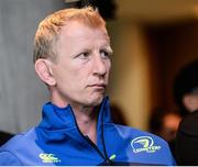 23 August 2016; Leinster head coach Leo Cullen during the launch of the Guinness PRO12 2016/17 Championship at the Aviva Stadium in Dublin. Photo by Sam Barnes/Sportsfile