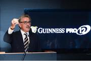 23 August 2016; Chairman of PRO12 Rugby Gerald Davies during the launch of the Guinness PRO12 2016/17 Championship at the Aviva Stadium in Dublin. Photo by Sam Barnes/Sportsfile