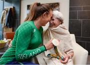 23 August 2016; Annalise Murphy, left, of Ireland, who won a silver medal in the Women's Laser Radial Medal race at the 2016 Rio Summer Olympic Games in Rio de Janeiro, with her grandmother Betty Murphy after a press conference on her return at Dublin Airport, Dublin. Photo by Seb Daly/Sportsfile