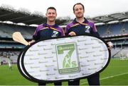 23 August 2016; Kilmacud Crokes hurlers Niall Corcoran, left, and Ryan Dwyer during the launch of the Kilmacud Crokes Hurling 7s sponsored by Applegreen at the Croke Park in Dublin. Photo by Cody Glenn/Sportsfile