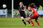 23 August 2016; Maria Delahunty of Wexford Youths WFC in action against Chinyelu Bessum Asher of Biik-Kazygurt during the UEFA Women’s Champions League Qualifying Group game between Wexford Youths WFC and Biik-Kazygurt at Ferrycarrig Park in Wexford. Photo by Seb Daly/Sportsfile
