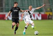 23 August 2016; Adam Hlousek of Legia Warsaw in action against Patrick Mceleney of Dundalk FC during the UEFA Champions League Play Off 2nd Leg match between Legia Warsaw and Dundalk FC at the Stadion Miejski in Warsaw, Poland. Photo by Piotr Kucza/Sportsfile