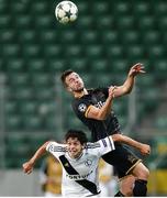 23 August 2016; Robert Benson of Dundalk FC in action against Guilherme of Legia Warsaw during the UEFA Champions League Play Off 2nd Leg match between Legia Warsaw and Dundalk FC at the Stadion Miejski in Warsaw, Poland. Photo by Piotr Kucza/Sportsfile