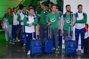 24 August 2016; Team Ireland athletes arrive at Dublin Airport as Team Ireland arrive home from the Games of the XXXI Olympiad at Dublin Airport in Dublin. Photo by Seb Daly/Sportsfile