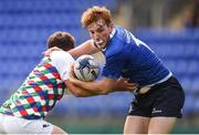 25 August 2016; Sebastian Pimm of Leinster is tackled by Tom Hubble of Exiles during an U18 Clubs Friendly game between Leinster and Exiles at Donnybrook Stadium in Donnybrook, Dublin. Photo by David Fitzgerald/Sportsfile